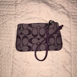 Purple coach wristlet